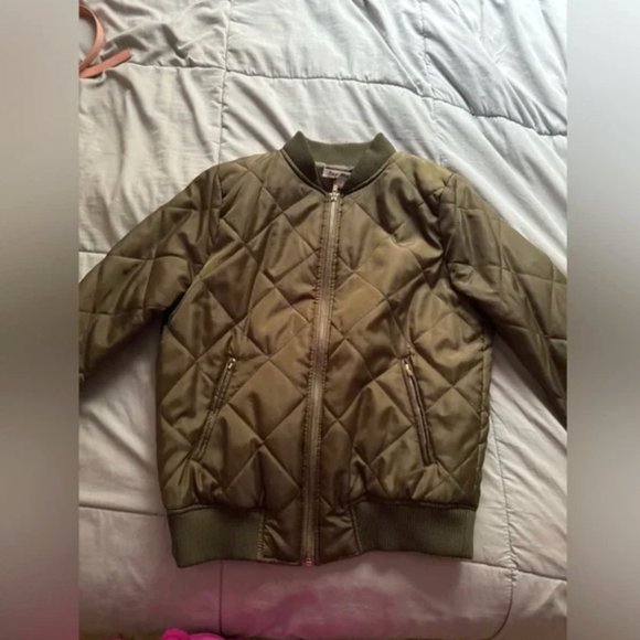 Jackets & Blazers - Olive Green Quilted Jackets